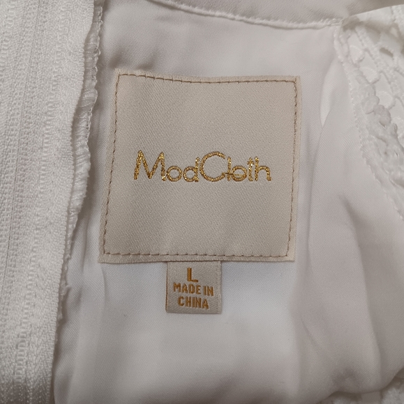 Modcloth White Lace Harmonious Ceremony Hi Low Maxi Dress - Picture 5 of 5